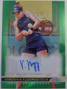 2024 Topps Chrome Autographs Green 28/99 Veronika Kudermetova #TCA-VKA