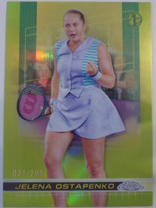 2024 Topps Chrome Tennis Lime Green Refractor 021/299 Jelena Ostapenko #103