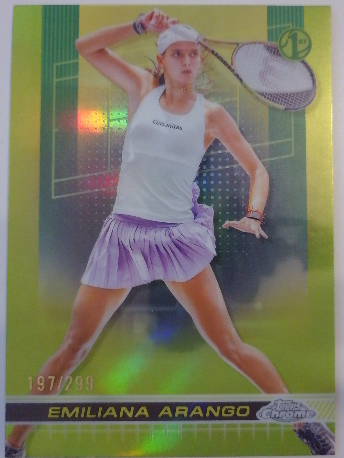 2024 Topps Chrome Tennis Lime Green Refractor 197/299 Emiliana Arango #116