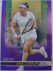 2024 Topps Chrome Tennis Purple Refractor 220/499 Ons Jabeur #44