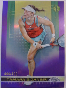 2024 Topps Chrome Tennis Purple Refractor  444/499 Tamara Zidansek #56