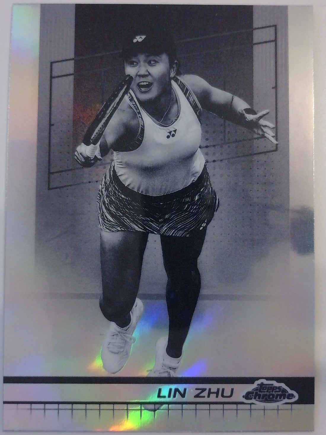 2024 Topps Chrome Tennis Negative Refractor Lin Zhu #133