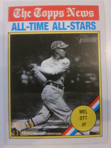 2025 Topps Heritage Baseball Bicentennial 131/200 Mel Ott #348