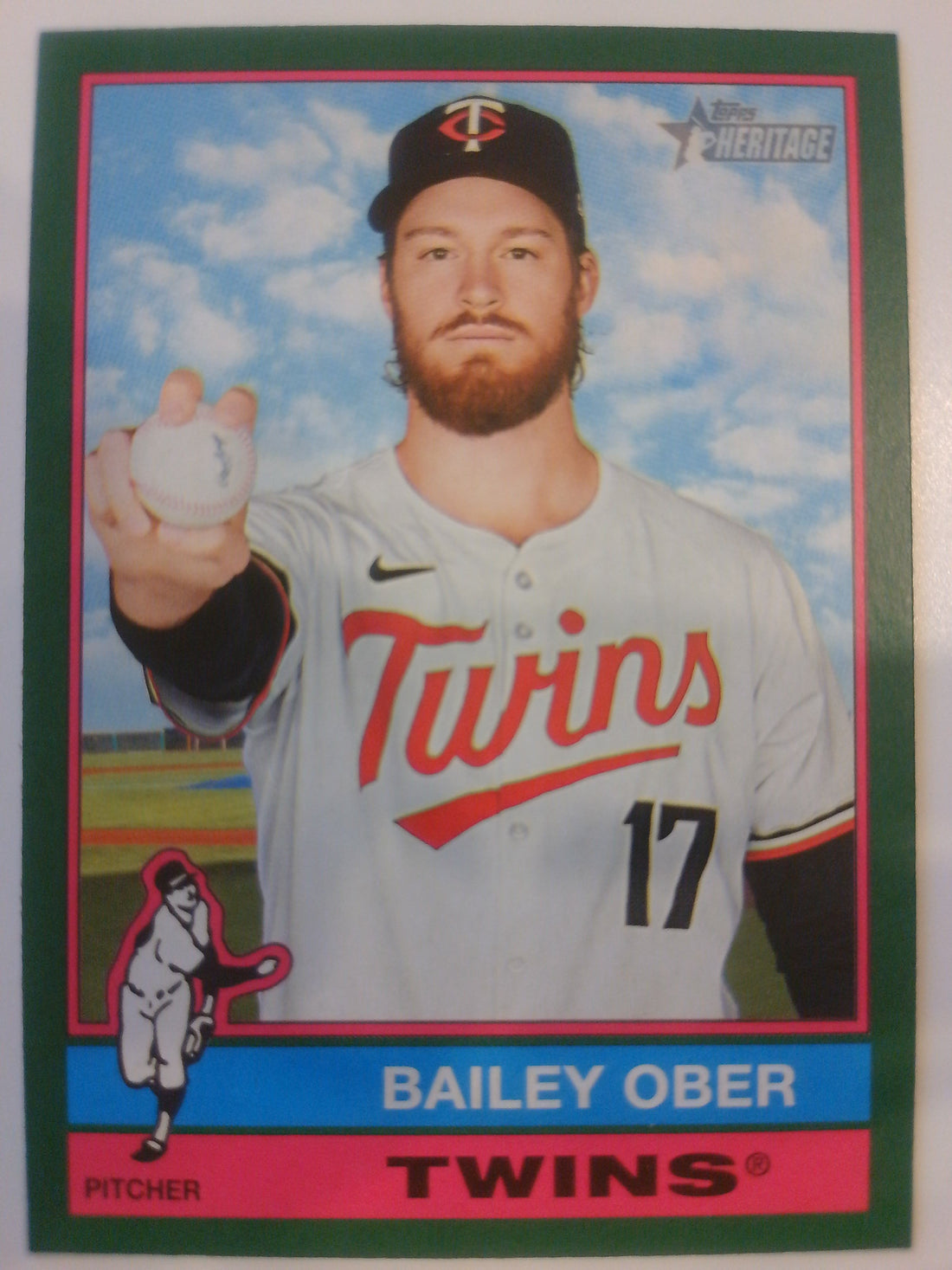 2025 Topps Heritage Baseball Dark Green Bailey Ober #448