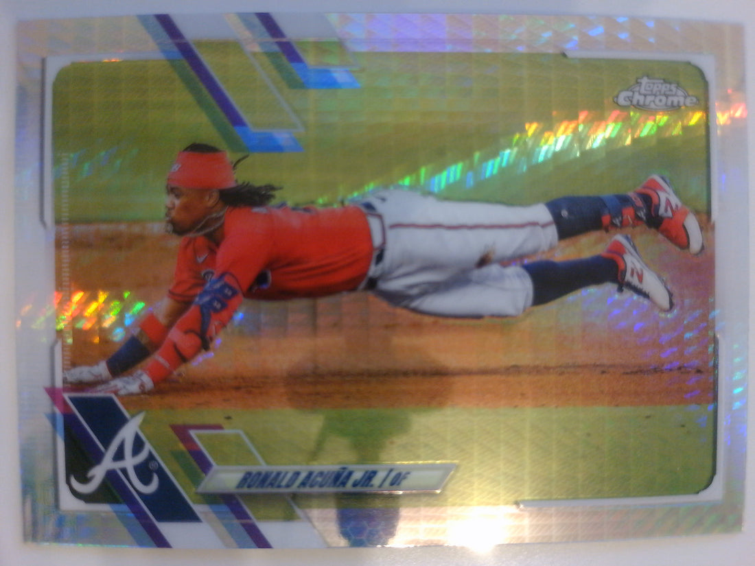 2021 Topps Chrome Baseball Prism Refractor Ronald Acuña Jr. #50