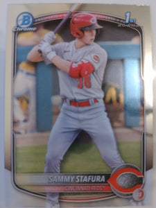2025 Bowman Baseball Chrome Prospects Sammy Stafura #BCP-100