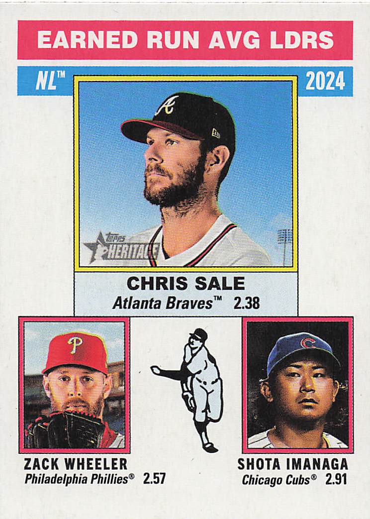 2025 Topps Heritage NL Shota Imanaga Zack Wheeler Chris Sale #201