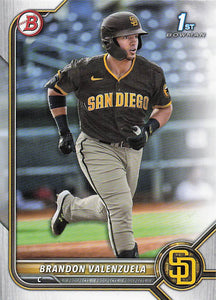 2022 Bowman Baseball Prospects Brandon Valenzuela #BP-28