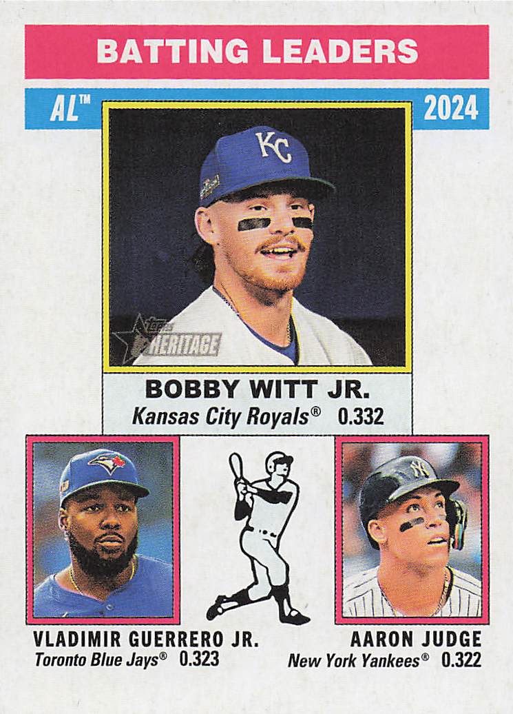 2025 Topps Heritage Aaron Judge Vladimir Guerrero Jr. Bobby Witt Jr. LL #192