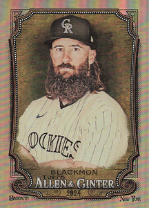 2024 Topps Allen & Ginter Baseball Silver Portrait Charlie Blackmon #125