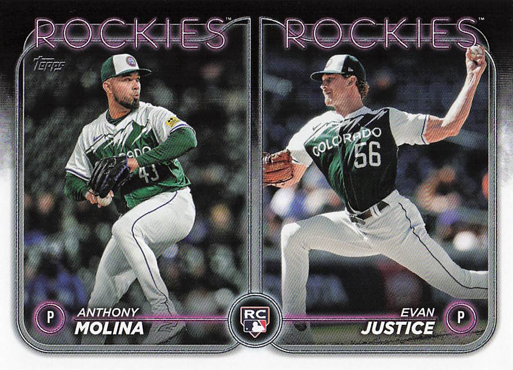 2024 Topps Update Baseball Evan Justice / Anthony Molina RCOM, SN2024 #US270