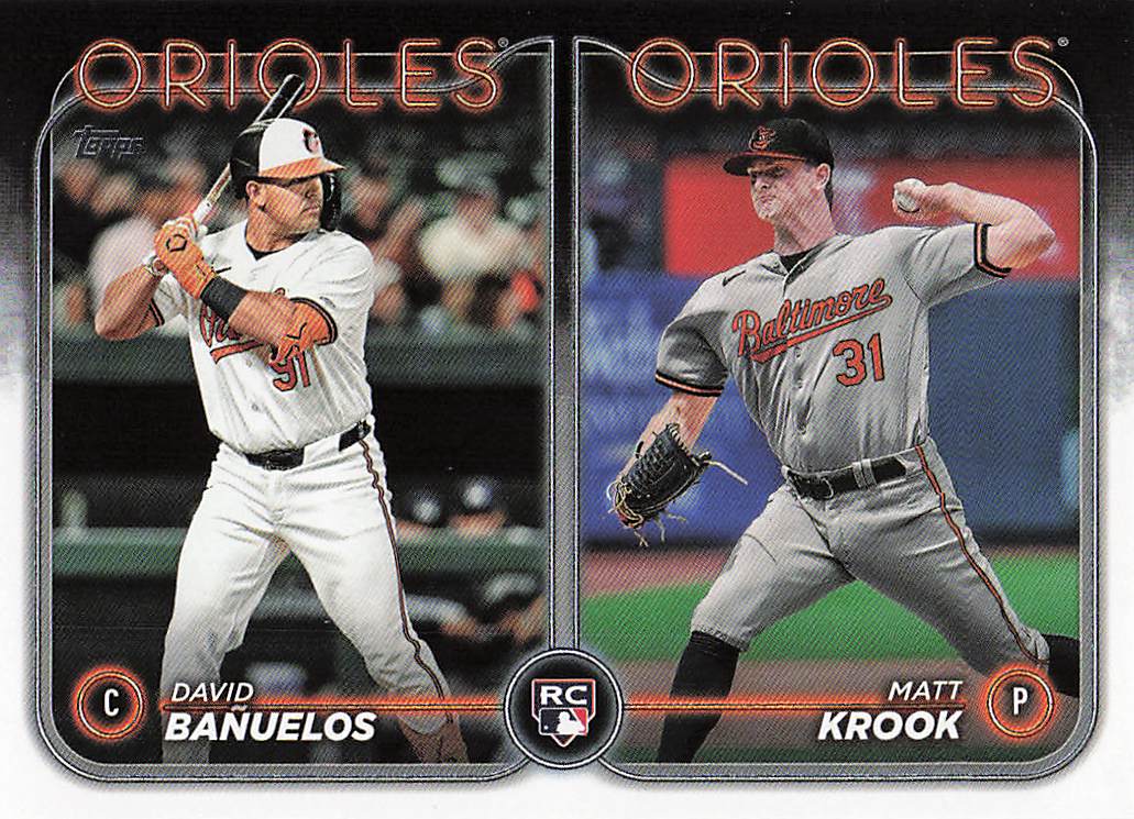 2024 Topps Update Baseball David Bañuelos / Matt Krook RCOM #US315