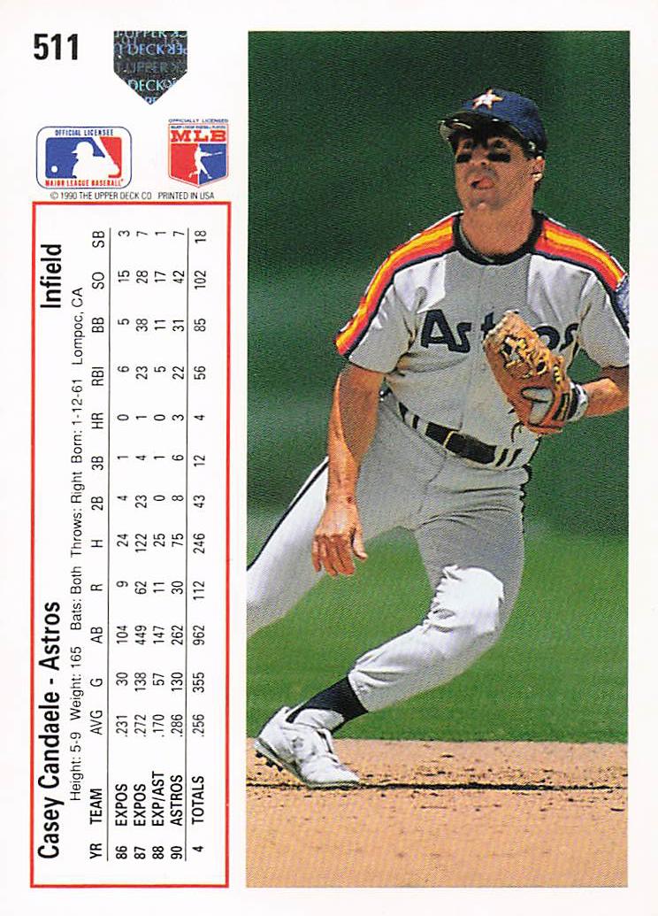 1991 Upper Deck Baseball Casey Candaele #511b