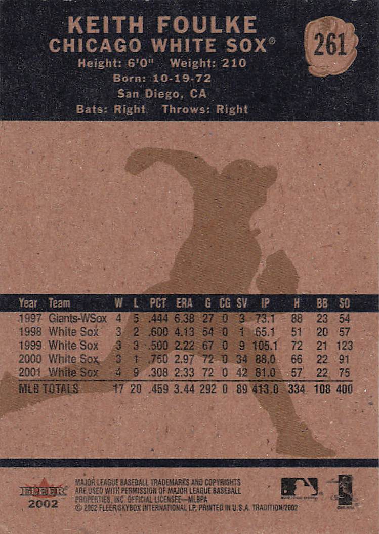 2002 Fleer Tradition Baseball Keith Foulke #261
