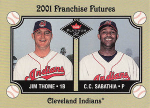 2001 Fleer Platinum Baseball Jim Thome / C.C. Sabathia FF #464