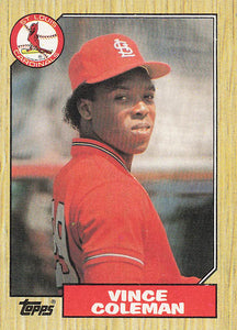 1987 Topps Baseball Vince Coleman #590
