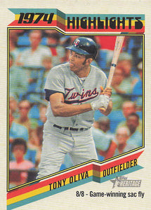 2023 Topps Heritage Baseball 1974 Highlights Tony Oliva #74H-5