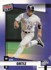 2002 Donruss Fan Club Baseball Jose Ortiz #182