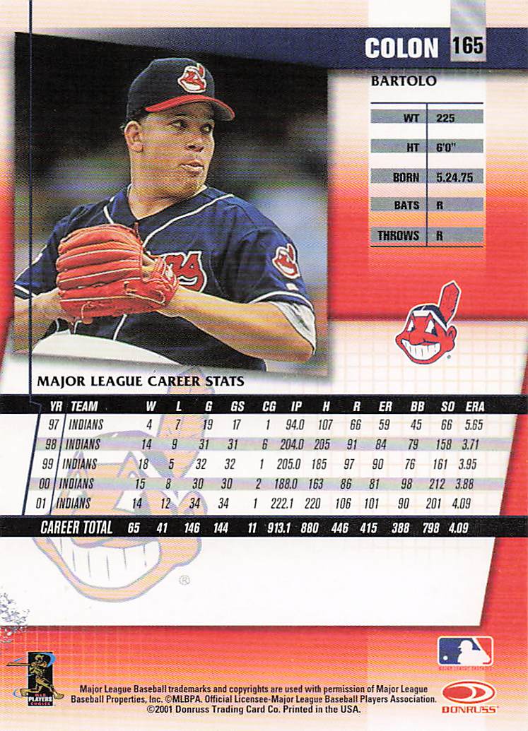 2002 Donruss Fan Club Baseball Bartolo Colon #165