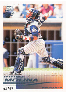 2000 Pacific Crown Collection Baseball Platinum Blue Bengie Molina #3