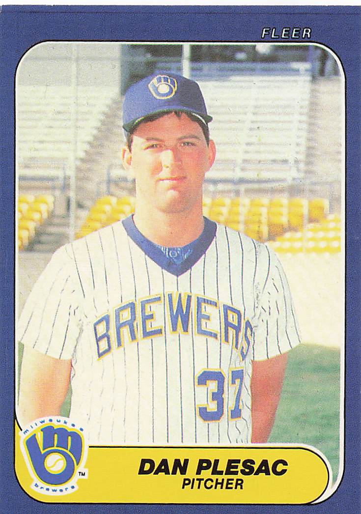 1986 Fleer Update Baseball Dan Plesac #U-90