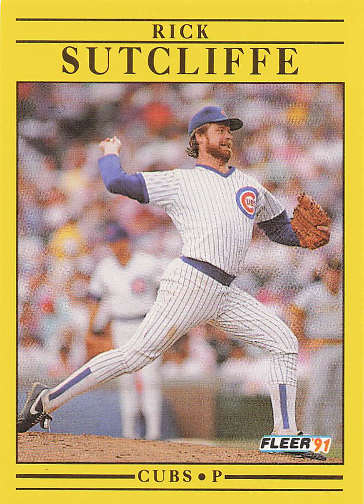 1991 Fleer Baseball Rick Sutcliffe #434b