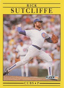 1991 Fleer Baseball Rick Sutcliffe #434b
