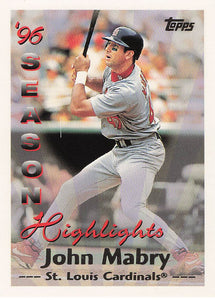 1997 Topps Baseball John Mabry #102a