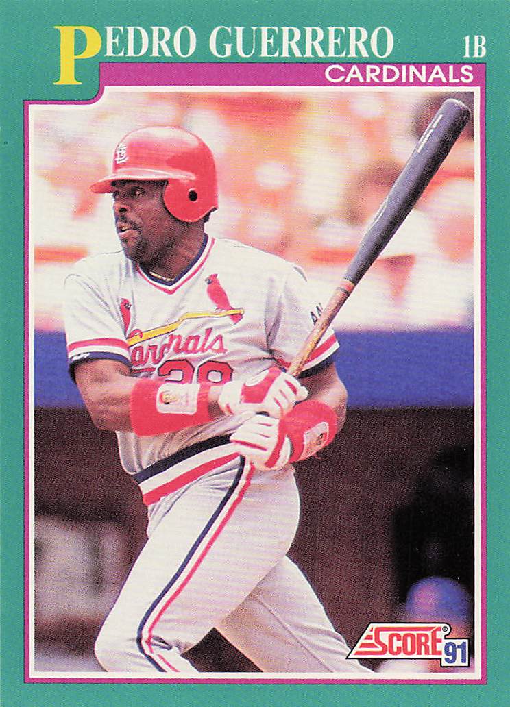 1991 Score Baseball Pedro Guerrero #140