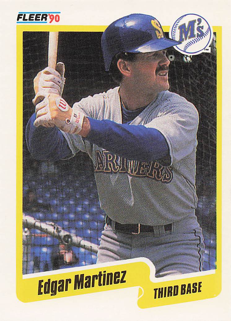 1990 Fleer Baseball Edgar Martinez #520b