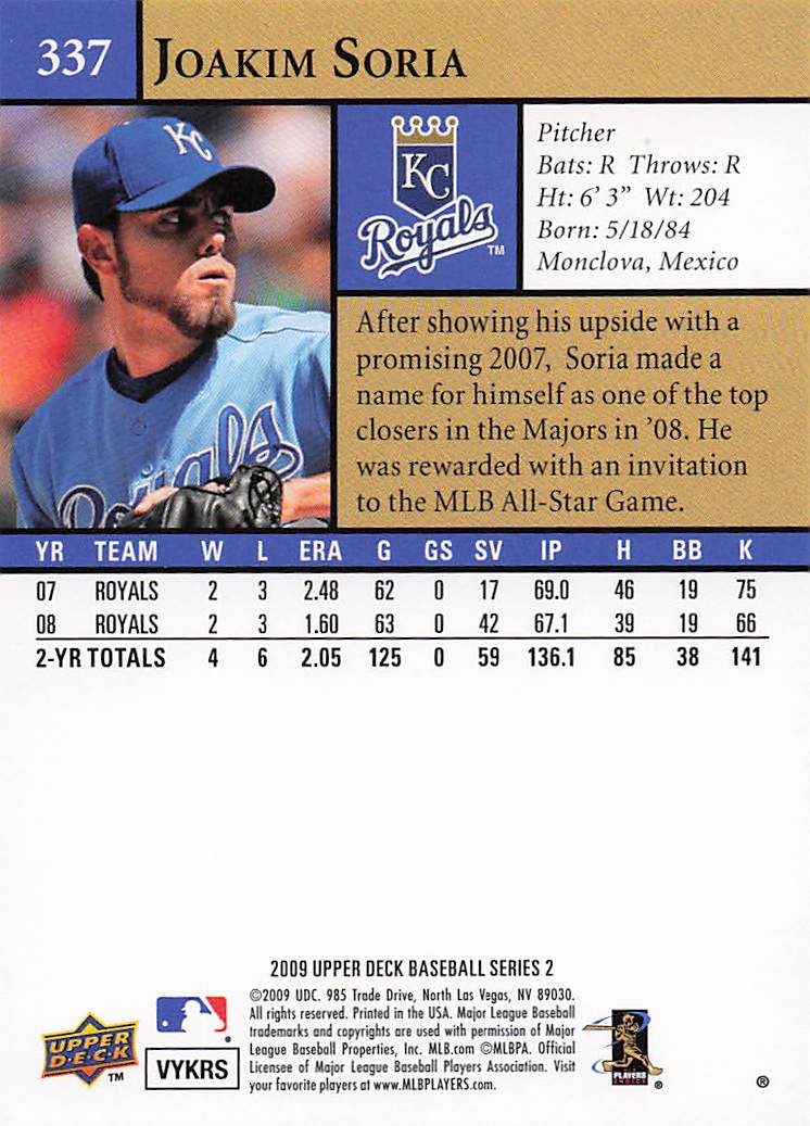 2009 Upper Deck First Edition Baseball Joakim Soria #337