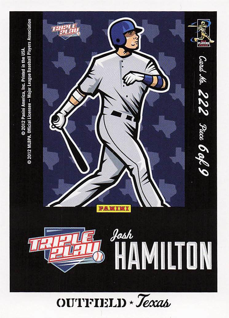 2012 Panini Triple Play Baseball Josh Hamilton #222