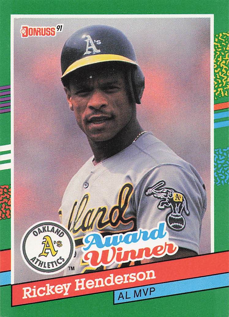1991 Donruss Baseball Rickey Henderson #761c