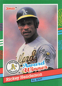 1991 Donruss Baseball Rickey Henderson #761c