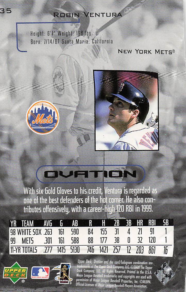 2000 Upper Deck Ovation Baseball Robin Ventura #35