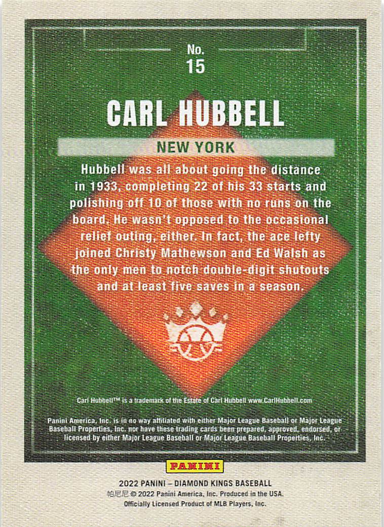 2022 Panini Diamond Kings Baseball Carl Hubbell #15