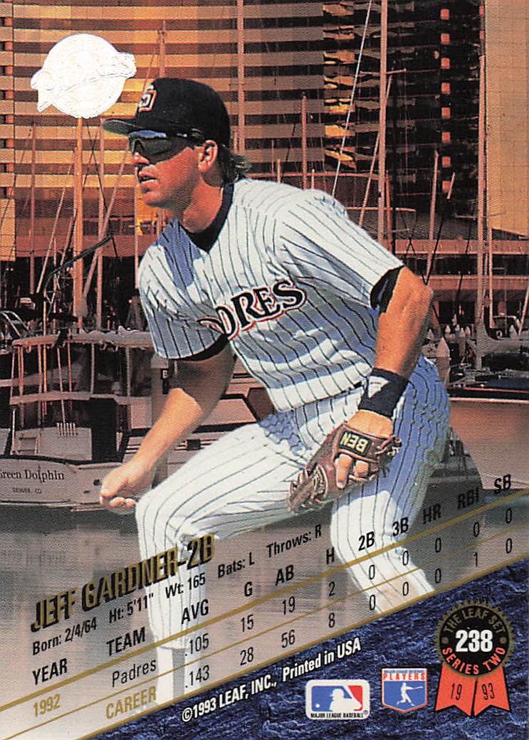 1993 Leaf Baseball Jeff Gardner #238