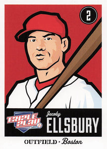 2012 Panini Triple Play Baseball Jacoby Ellsbury #12