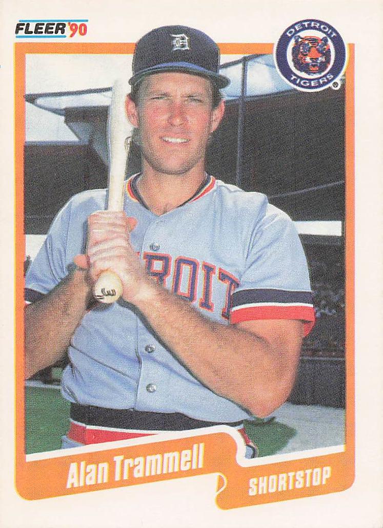1990 Fleer Baseball Alan Trammell #617b