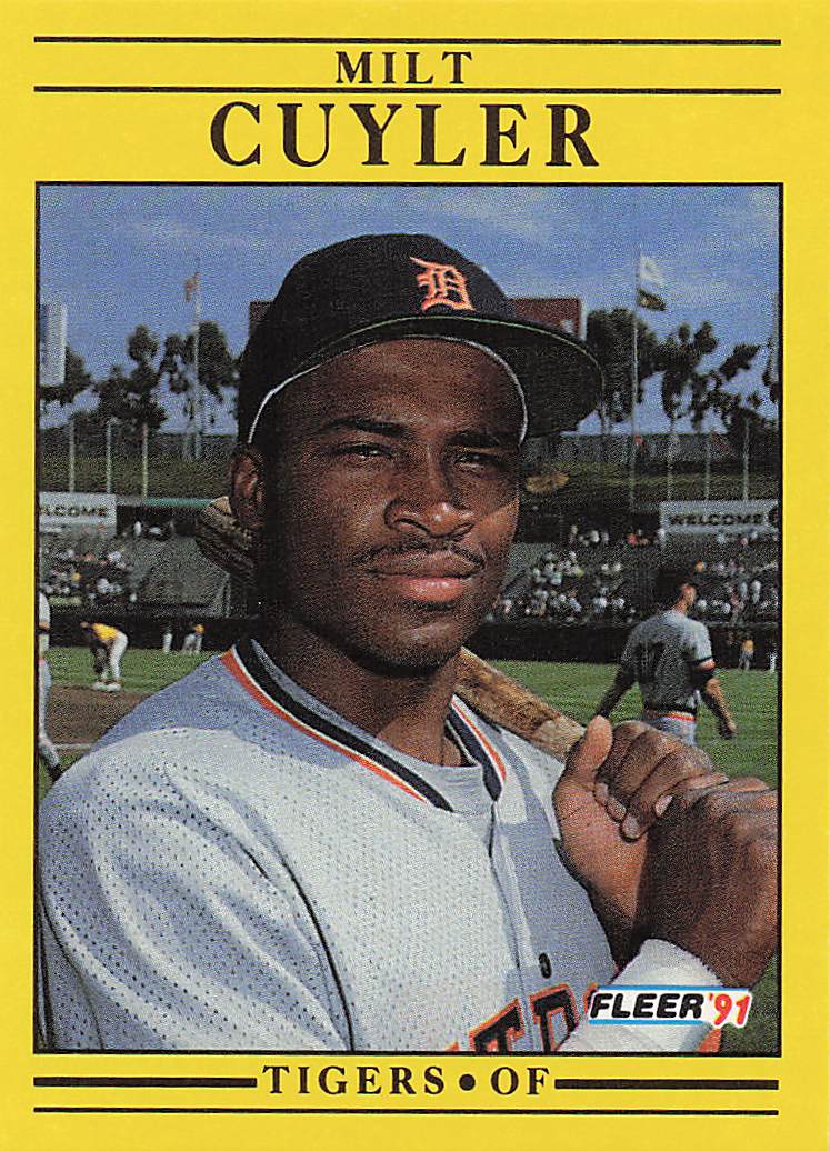 1991 Fleer Baseball Milt Cuyler #334b