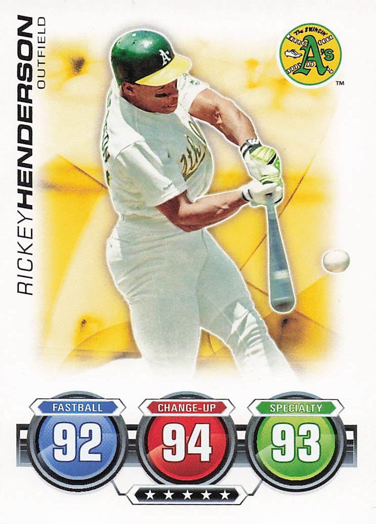 2010 Topps Attax Baseball Battle of the Ages Rickey Henderson #NNO