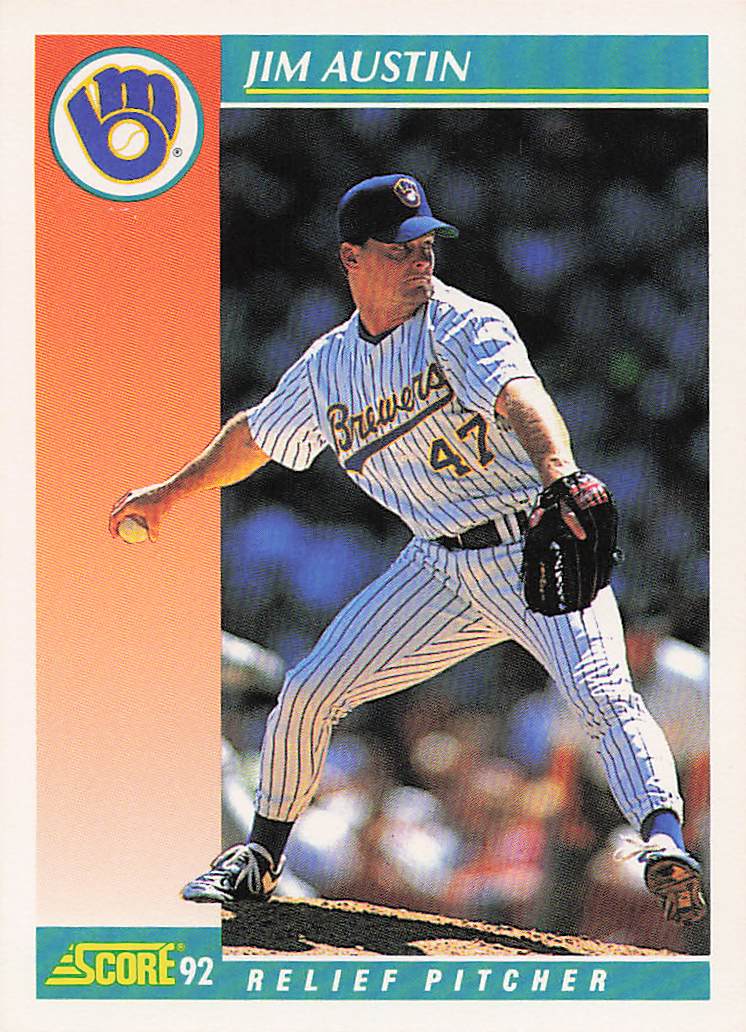 1992 Score Baseball Jim Austin #747a Rookie