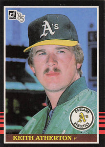 1985 Donruss Baseball Keith Atherton #340