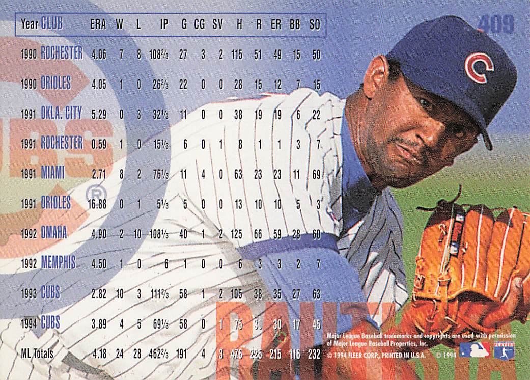 1995 Fleer Baseball Jose Bautista #409