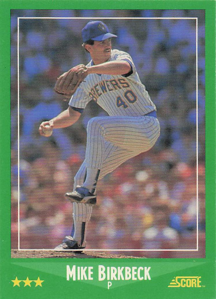 1988 Score Baseball Mike Birkbeck #369