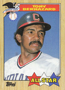 1987 Topps Baseball Tony Bernazard #607