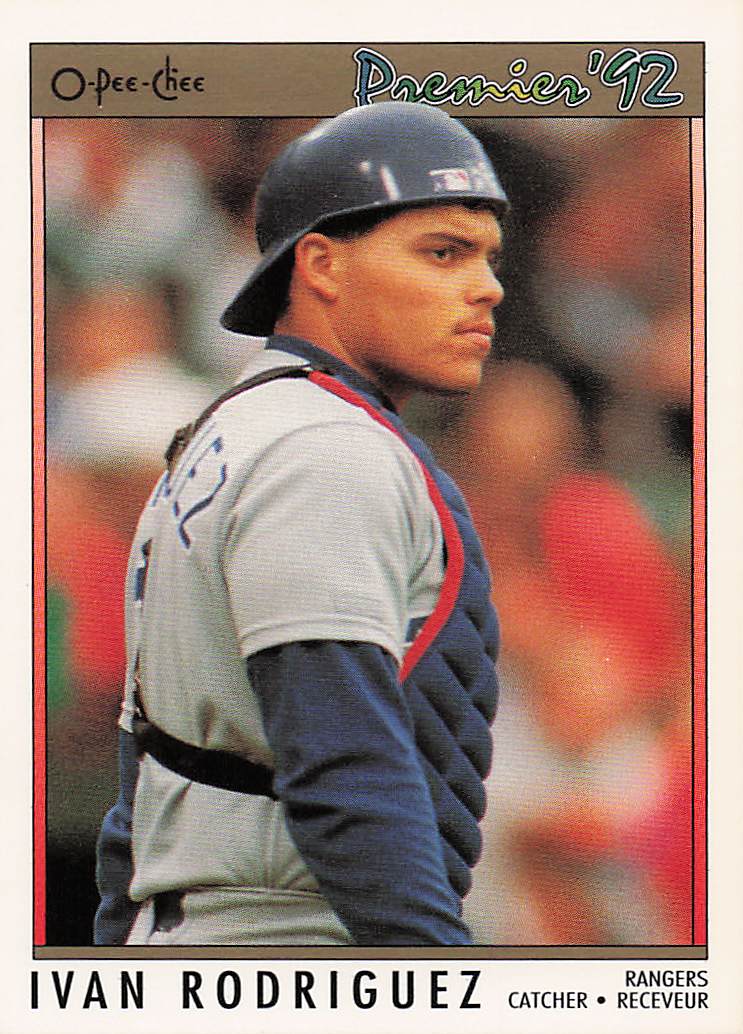 1992 O-Pee-Chee Premier Baseball Ivan Rodriguez #55