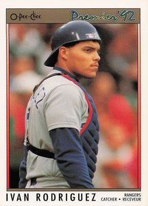1992 O-Pee-Chee Premier Baseball Ivan Rodriguez #55