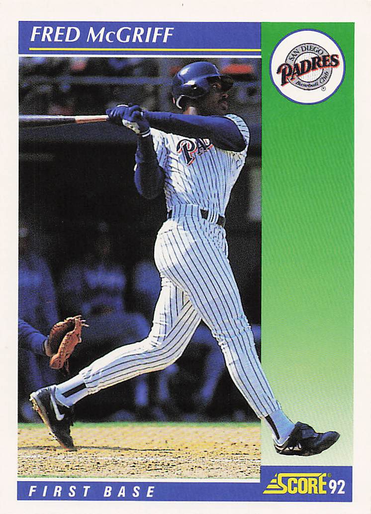 1992 Score Baseball Fred McGriff #7