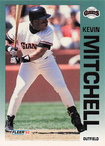 1992 Fleer Baseball Kevin Mitchell #644b